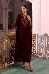 1 Piece Velvet Embroidered Shirt (AV0006)